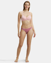 Wirefree Non Padded Super Combed Cotton Elastane Medium Coverage Cross Over Everyday Bra - Candy Pink-4