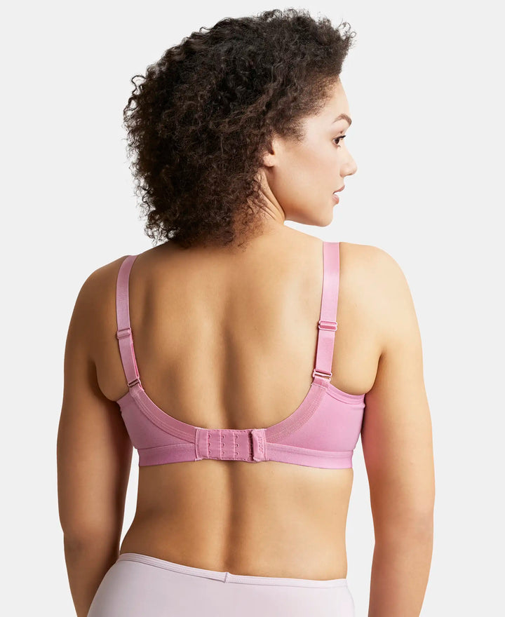 Wirefree Non Padded Super Combed Cotton Elastane Full Coverage Plus Size Bra Plush Lining Cup - Black-3