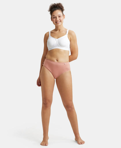 Wirefree Non Padded Super Combed Cotton Elastane Full Coverage Everyday Bra with Detachable Straps - White-4