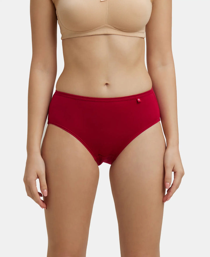 High Coverage Super Combed Cotton Hipster With Concealed Waistband and StayFresh Treatment - Dark Assorted-4