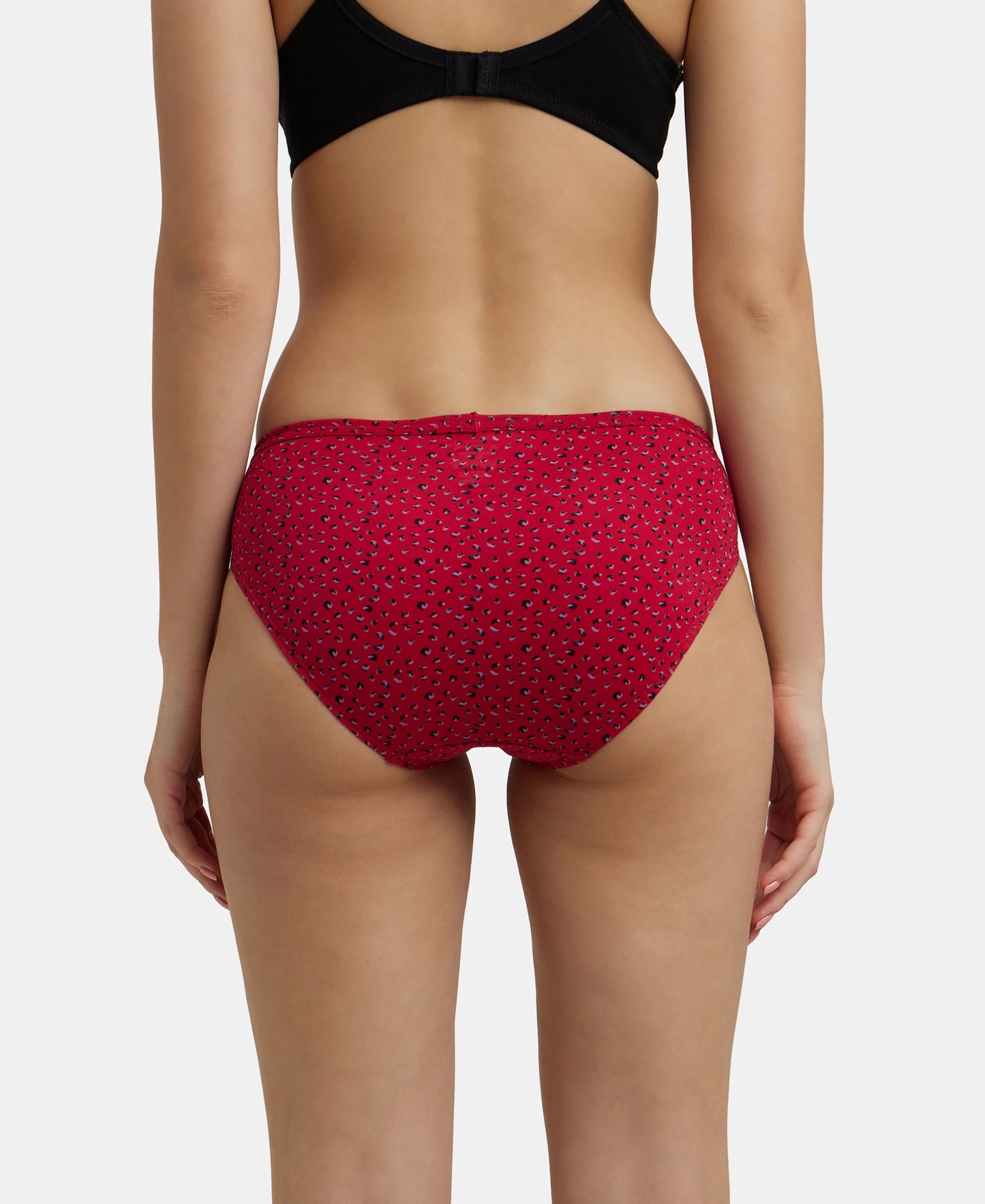 Medium Coverage Super Combed Cotton Bikini With Concealed Waistband and StayFresh Treatment - Dark Prints-6