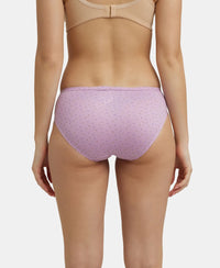 Medium Coverage Super Combed Cotton Bikini With Concealed Waistband and StayFresh Treatment - Light Prints-7