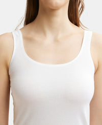 Super Combed Cotton Kurta Slip with Side Slits and StayFresh Treatment - White-7