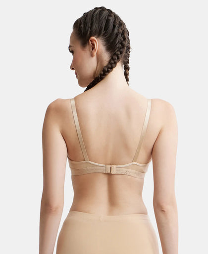 Wirefree Non Padded Super Combed Cotton Elastane Beginners Bra with Ultrasoft and Durable Underband - Skin-3
