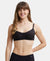 Wirefree Non Padded Super Combed Cotton Elastane Full Coverage Everyday Bra with Soft Adjustable Straps - Black-1
