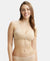 Wirefree Non Padded Super Combed Cotton Elastane Medium Coverage Everyday Bra with Concealed Shaper Panel - Skin-1