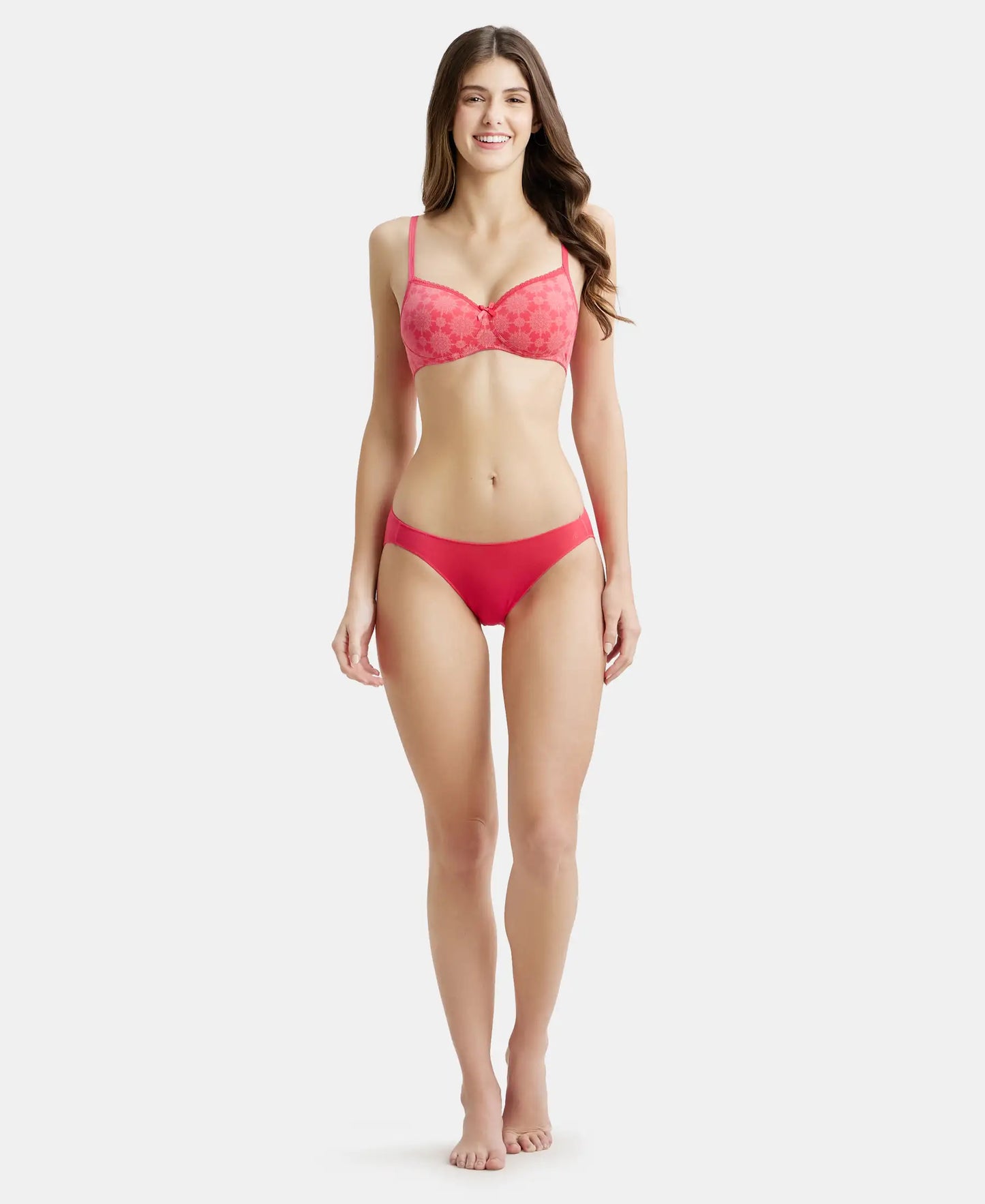 Medium Coverage Micro Modal Elastane Bikini With Concealed Waistband and StayFresh Treatment - Ruby-4