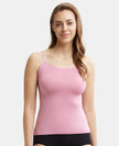 Micro Modal Elastane Stretch Camisole with Adjustable Straps and StayFresh Treatment - Cashmere Rose-1