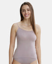 Micro Modal Elastane Stretch Camisole with Adjustable Straps and StayFresh Treatment - Mocha-1