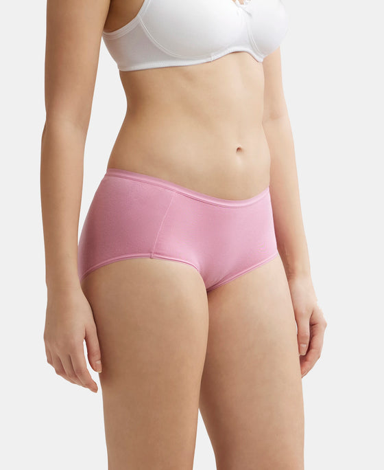 Full Coverage Micro Modal Elastane Full Brief With Exposed Waistband and StayFresh Treatment - Cashmere Rose-2
