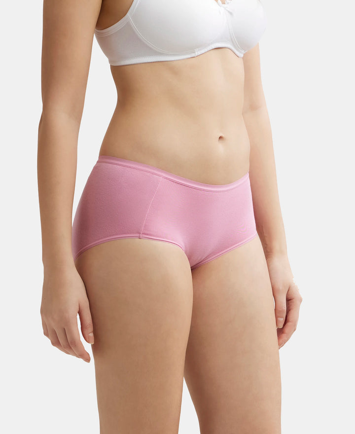 Full Coverage Micro Modal Elastane Full Brief With Exposed Waistband and StayFresh Treatment - Cashmere Rose-2