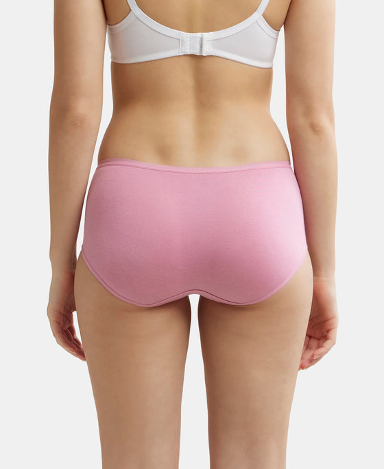Full Coverage Micro Modal Elastane Full Brief With Exposed Waistband and StayFresh Treatment - Cashmere Rose-3