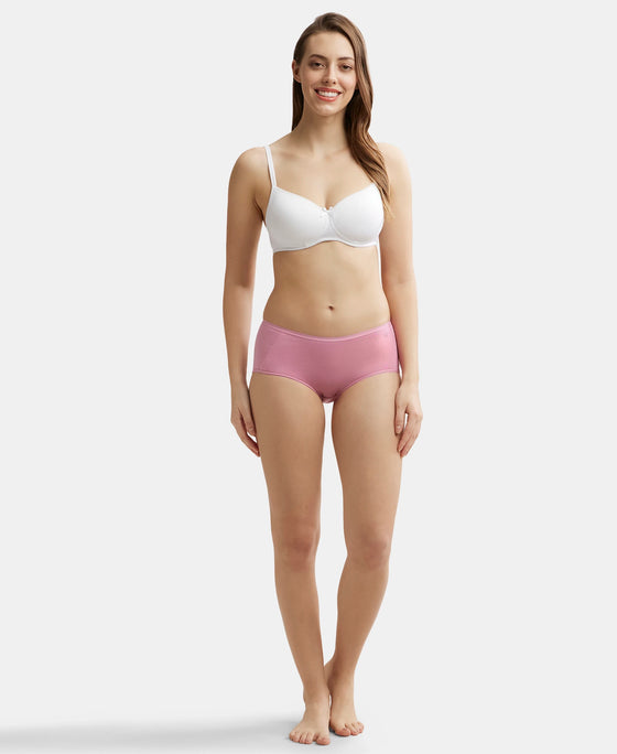 Full Coverage Micro Modal Elastane Full Brief With Exposed Waistband and StayFresh Treatment - Cashmere Rose-4