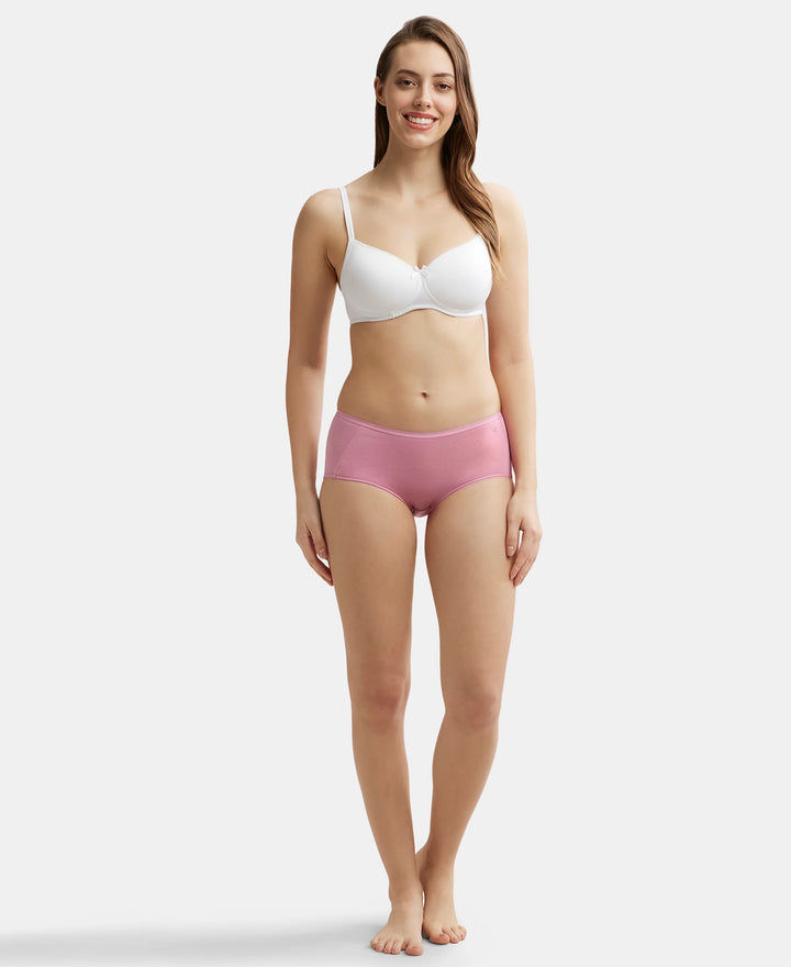 Full Coverage Micro Modal Elastane Full Brief With Exposed Waistband and StayFresh Treatment - Cashmere Rose-4