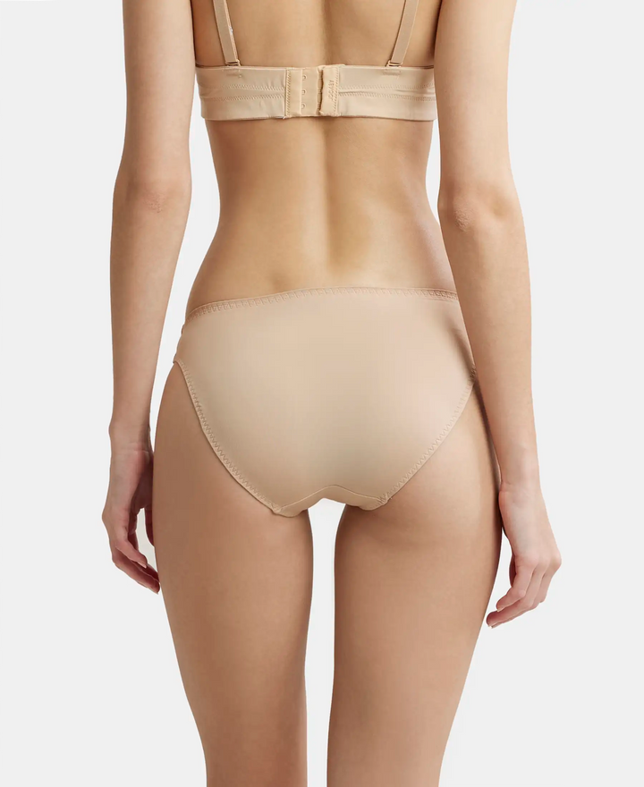Medium Coverage Soft Touch Microfiber Elastane Lace Styled Bikini With StayFresh Treatment - Light Skin-3