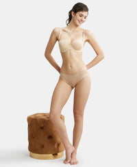 Medium Coverage Soft Touch Microfiber Elastane Lace Styled Bikini With StayFresh Treatment - Light Skin-6