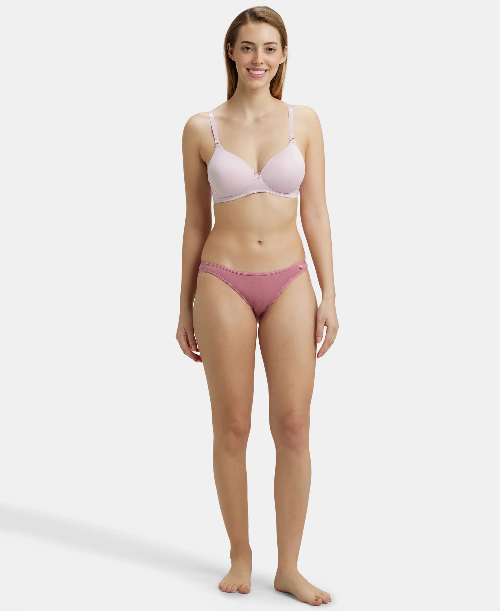 Wirefree Padded Microfiber Elastane Full Coverage T-Shirt Bra with Magic Under Cup - Fragrant Lily-4