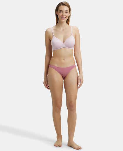 Wirefree Padded Microfiber Elastane Full Coverage T-Shirt Bra with Magic Under Cup - Fragrant Lily-4