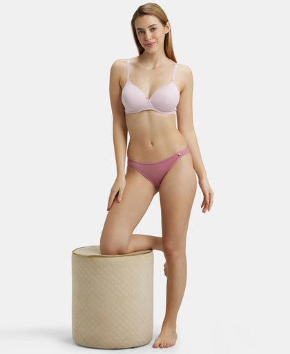 Wirefree Padded Microfiber Elastane Full Coverage T-Shirt Bra with Magic Under Cup - Fragrant Lily-6
