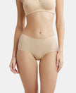 High Coverage Soft Touch Microfiber Elastane Full Brief with No Visible Pantyline - Skin-1