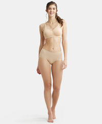 High Coverage Soft Touch Microfiber Elastane Full Brief with No Visible Pantyline - Skin-4
