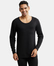 Super Combed Cotton Rich Full Sleeve Thermal Undershirt with StayWarm Technology - Black-1