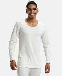 Super Combed Cotton Rich Full Sleeve Thermal Undershirt with StayWarm Technology - Off White-1