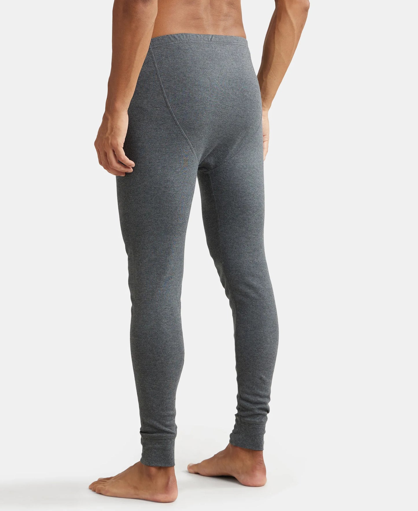 Super Combed Cotton Rich Thermal Long Johns with StayWarm Technology - Charcoal Melange-3