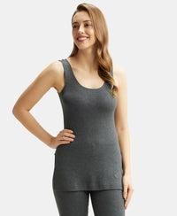 Super Combed Cotton Rich Thermal Tank Top with StayWarm Technology - Charcoal Melange-1