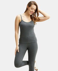 Super Combed Cotton Rich Thermal Camisole with StayWarm Technology - Charcoal Melange-6