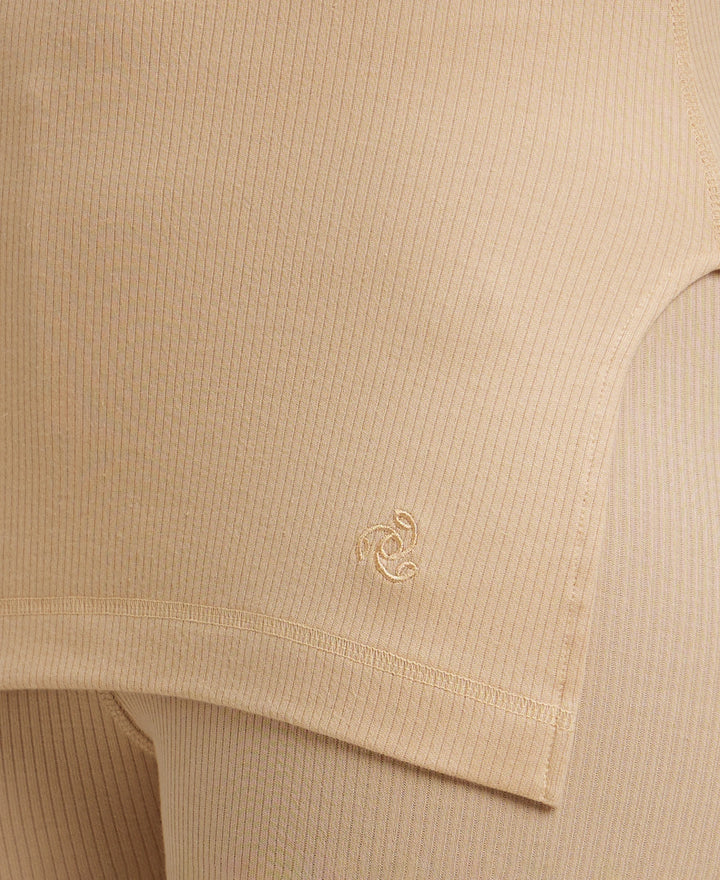 Super Combed Cotton Rich Three Quarter Sleeve Thermal Top with StayWarm Technology - Skin-7