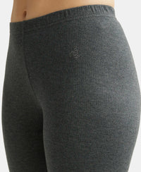 Super Combed Cotton Rich Thermal Leggings with StayWarm Technology - Charcoal Melange-7