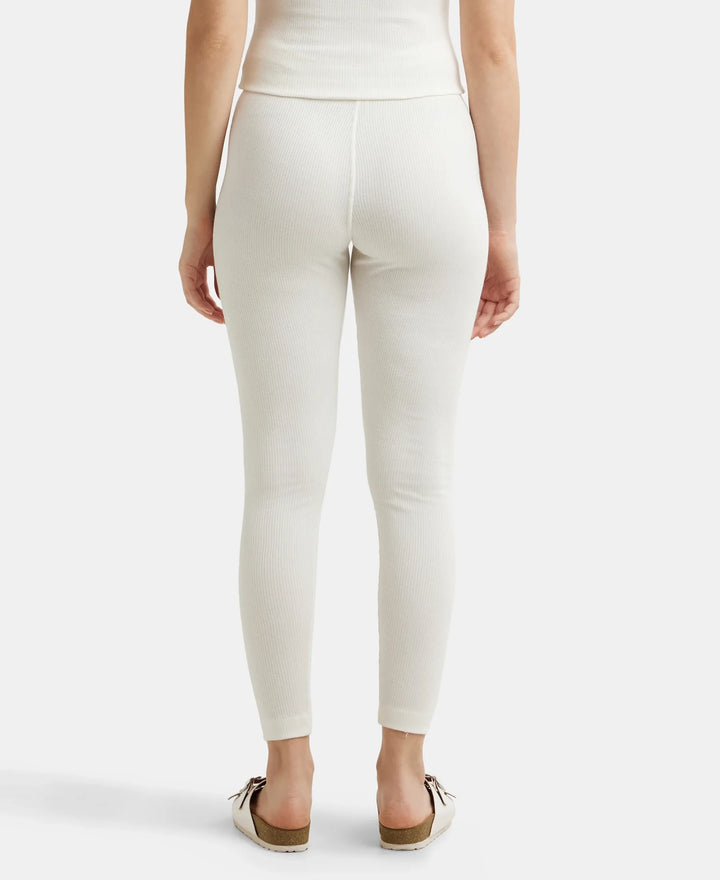Super Combed Cotton Rich Thermal Leggings with StayWarm Technology - Off White-3