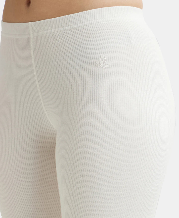 Super Combed Cotton Rich Thermal Leggings with StayWarm Technology - Off White-7