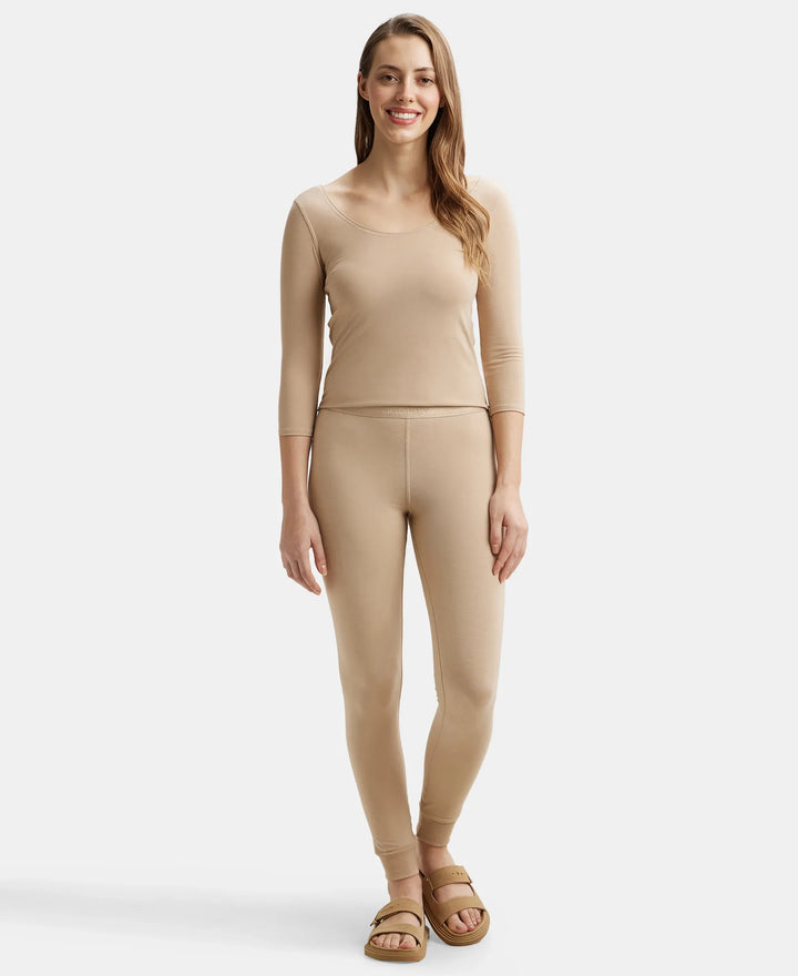 Soft Touch Microfiber Elastane Stretch Leggings with StayWarm Technology - Skin-4