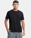 Super Combed Cotton Rich Round Neck Half Sleeve T-Shirt - Black-1