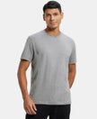 Super Combed Cotton Rich Round Neck Half Sleeve T-Shirt - Grey Melange-1