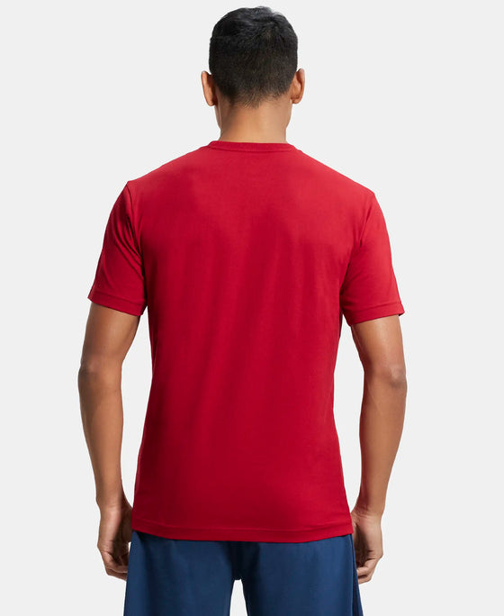 Super Combed Cotton Rich Round Neck Half Sleeve T-Shirt - Shanghai Red-3