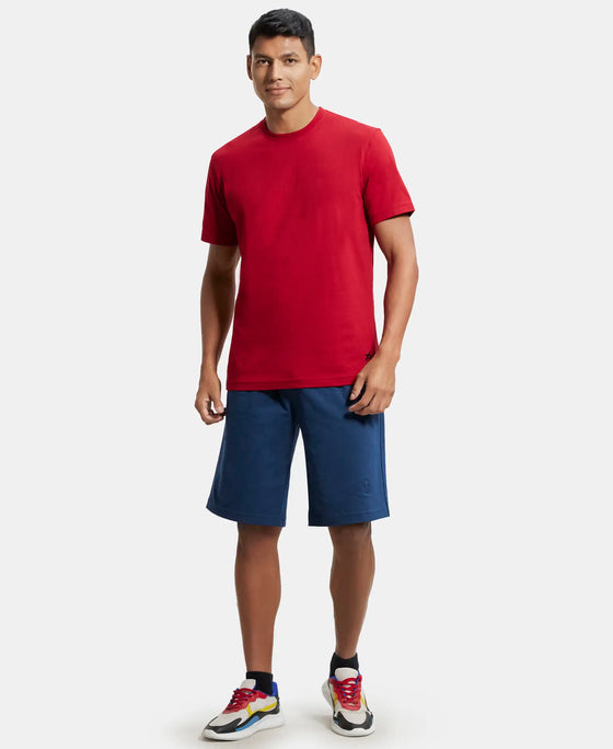 Super Combed Cotton Rich Round Neck Half Sleeve T-Shirt - Shanghai Red-4