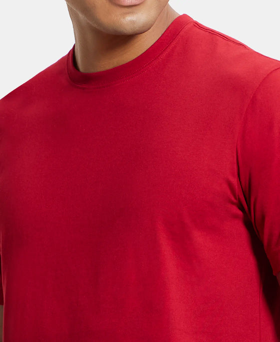 Super Combed Cotton Rich Round Neck Half Sleeve T-Shirt - Shanghai Red-6