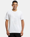 Super Combed Cotton Rich Round Neck Half Sleeve T-Shirt - White-1