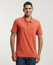 Super Combed Cotton Rich Solid Half Sleeve Polo T-Shirt - Cinnabar-1
