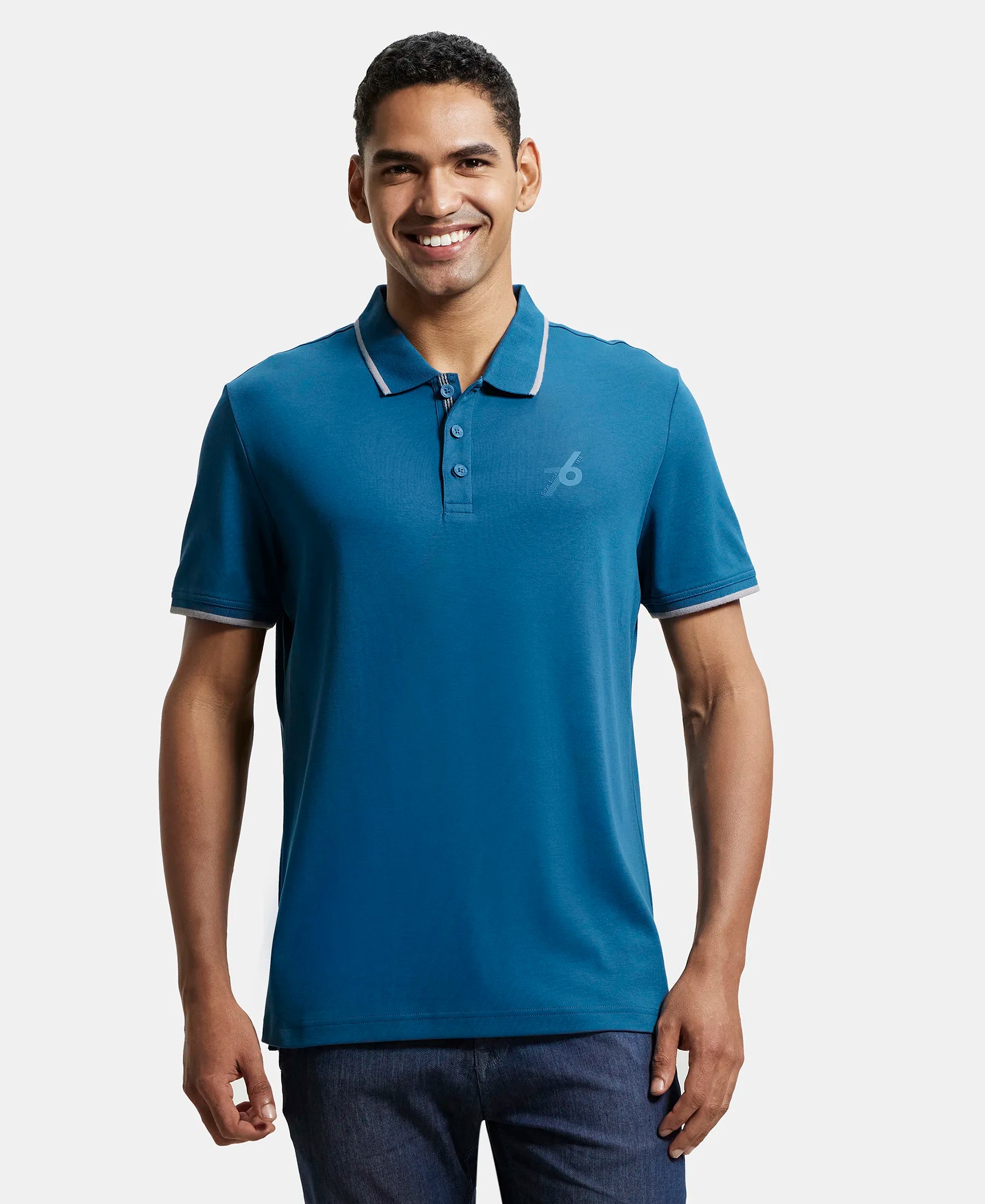Buy Super Combed Cotton Rich Solid Half Sleeve Polo T-Shirt Buy Super Combed Cotton Rich Solid Half Sleeve Polo T-Shirt