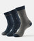 Compact Cotton Crew Length Socks with StayFresh Treatment - Black-1