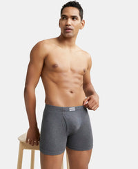Super Combed Cotton Rib Solid Boxer Brief with Ultrasoft and Durable Waistband - Charcoal Melange-6