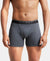 Super Combed Cotton Rib Solid Boxer Brief with Ultrasoft and Durable Waistband - Charcoal Melange-1