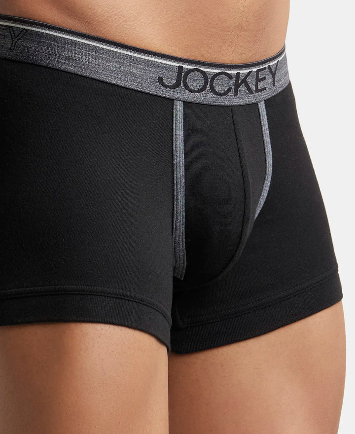 Super Combed Cotton Rib Solid Trunk with Ultrasoft Waistband - Black-6