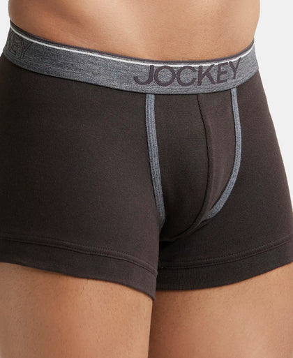 Super Combed Cotton Rib Solid Trunk with Ultrasoft Waistband - Brown-6