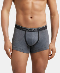 Super Combed Cotton Rib Solid Trunk with Ultrasoft Waistband - Charcoal Melange-1