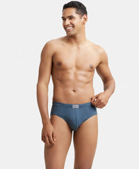 Super Combed Cotton Solid Brief with Ultrasoft Concealed Waistband - Deep Slate-7